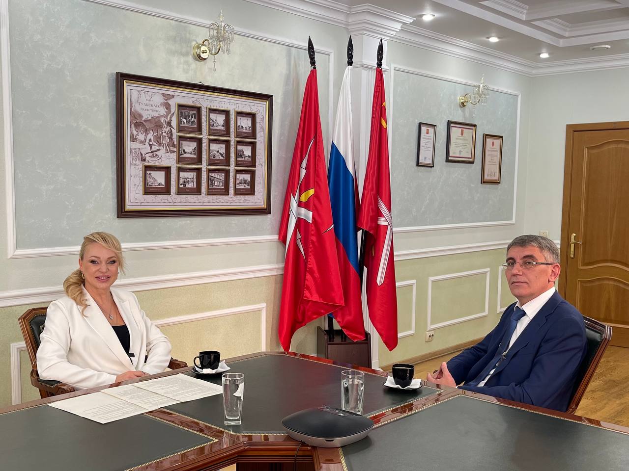 Алла Довлатова встретилась с главой администрации Тулы Дмитрием Миляевым