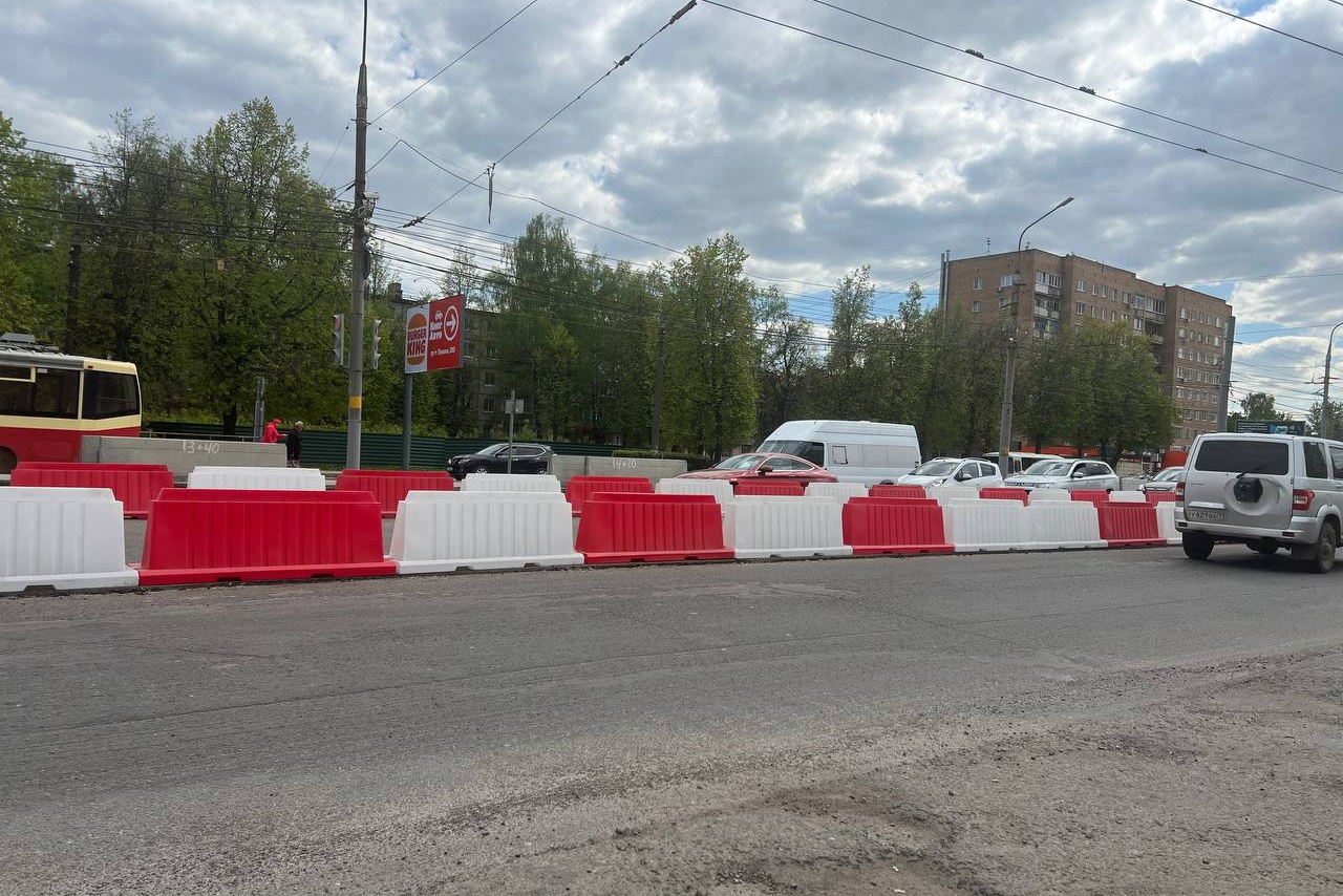 Ремонт на участке проспекта Ленина в Туле проводят днем и ночью