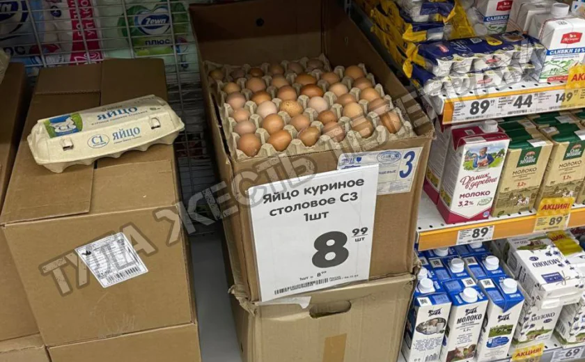 Яйца в Туле начали продавать поштучно
