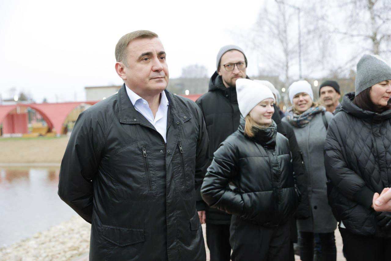 Алексей Дюмин посетил благоустроенное пространство «АкваДон» в Донском