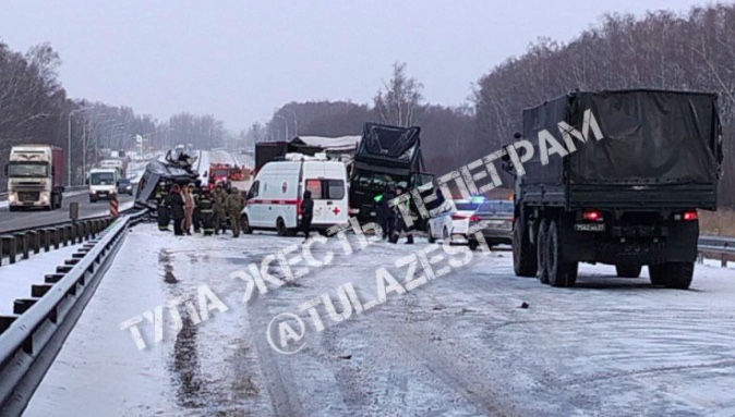 Движение по трассе М4 в Тульской области восстановлено после ДТП