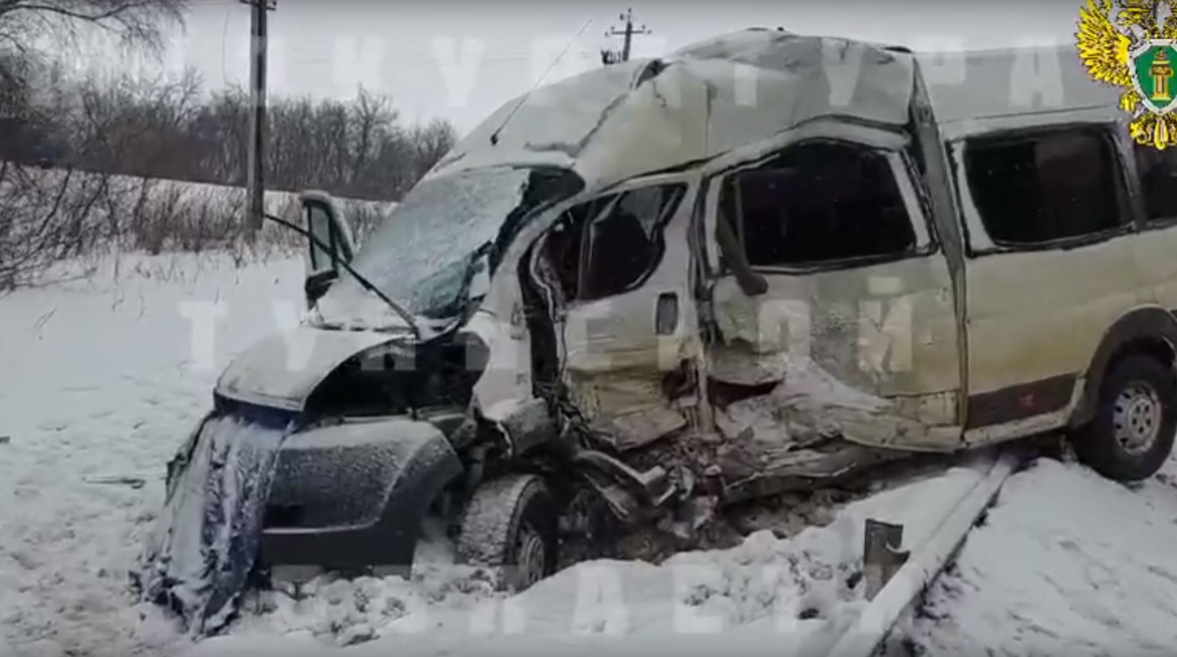 Опубликовано видео с места аварии в Ефремовском районе
