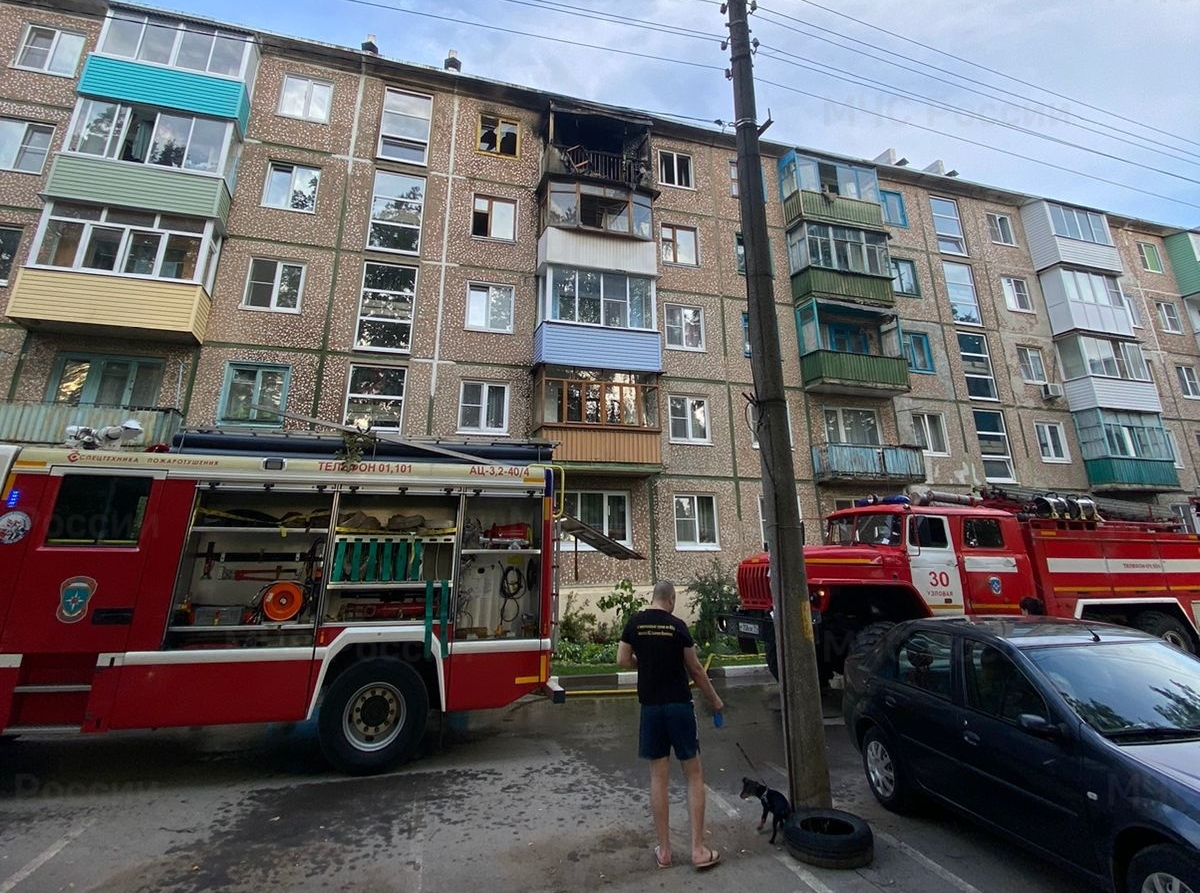 На пожаре в жилой многоэтажке в Узловой погиб мужчина — ТСН 24