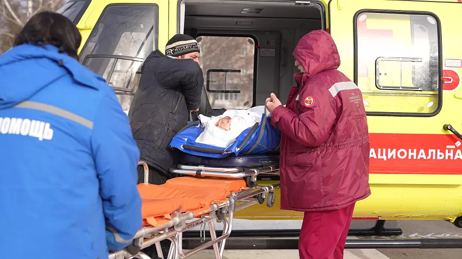 Пострадавшего при взрыве в Ефремове доставили в Тулу на вертолете санавиации
