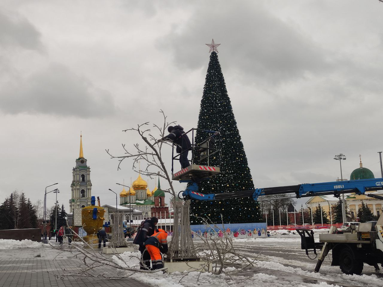 На площади Ленина в Туле установили новогоднюю елку — ТСН 24