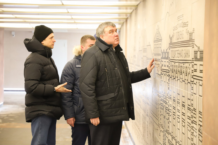 Глава администрации Тулы Илья Беспалов осмотрел отремонтированные подземные пешеходные переходы
