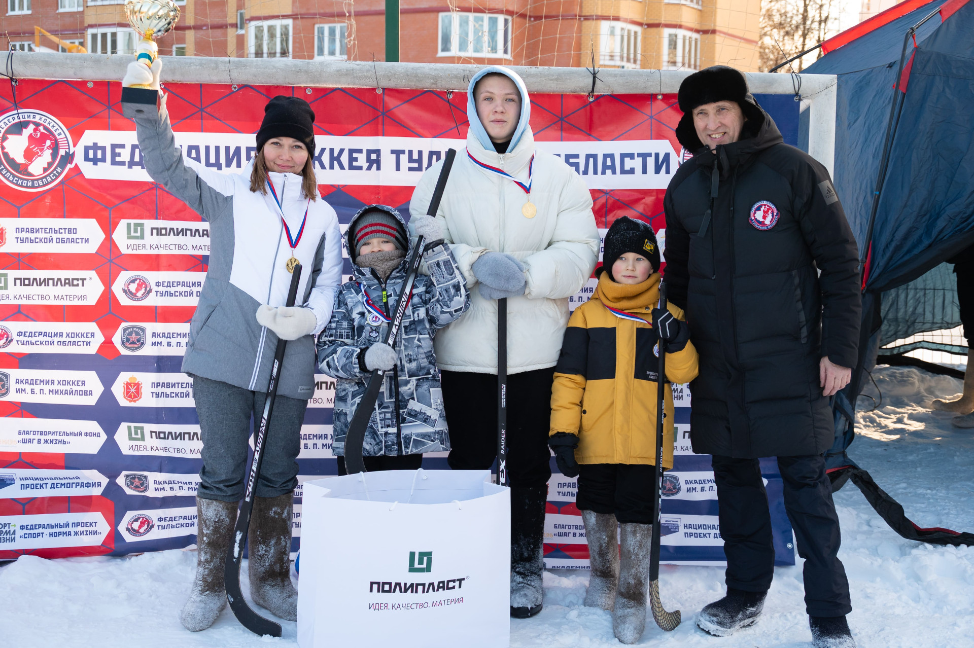Впервые в Тульской области прошел спортивный фестиваль "Русская хоккейная классика"