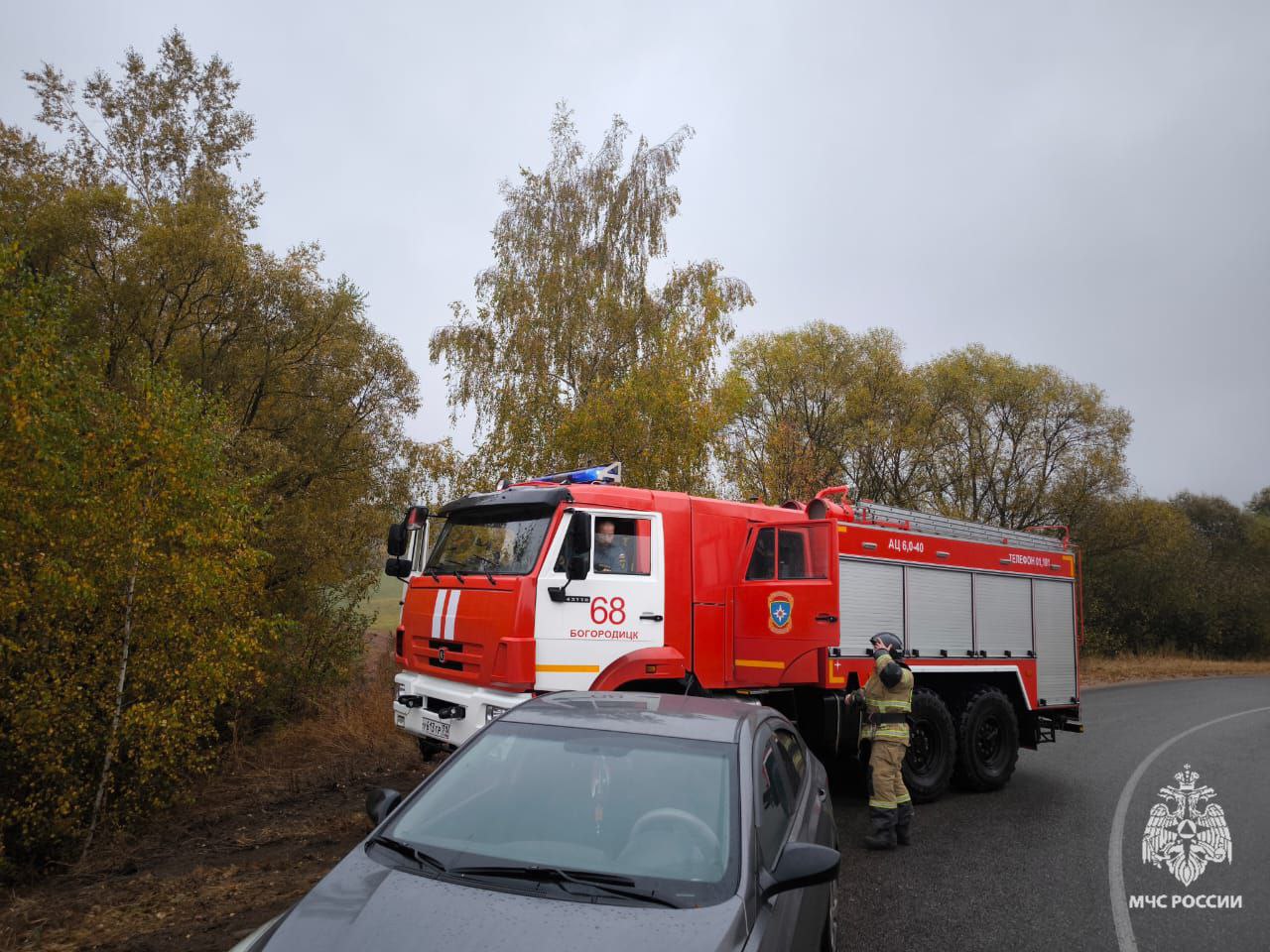 5 октября в Тульской области произошло 3 пожара