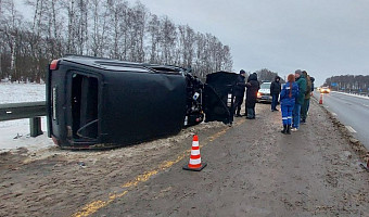 ﻿Водитель «Лады» без прав устроил ДТП в Веневском районе и попал в больницу