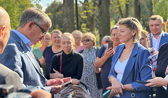 Врио губернатора Дмитрий Миляев проводит рабочую поездку в Киреевский район