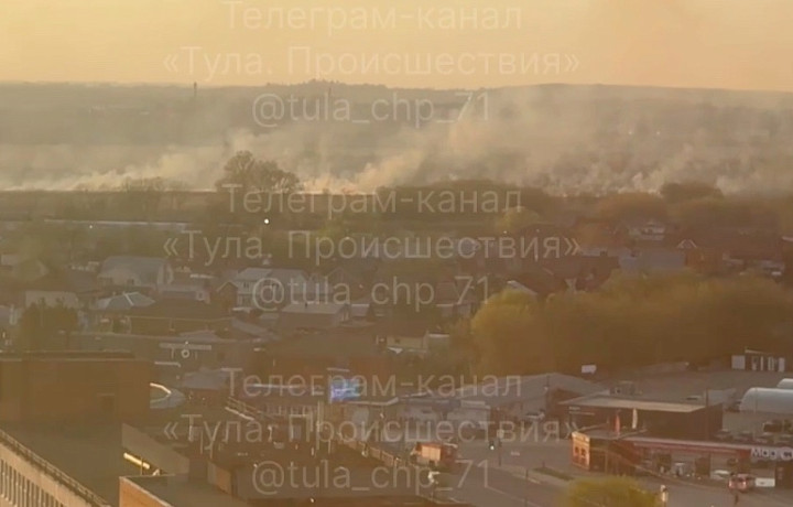 В Туле за жилым комплексом «Кулик» загорелось поле с сухой травой В Туле за жилым комплексом «Кулик» загорелось поле с сухой травой
