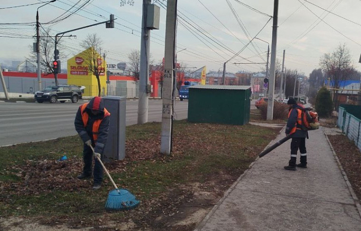 В Туле 26 ноября продолжилась уборка городских улиц