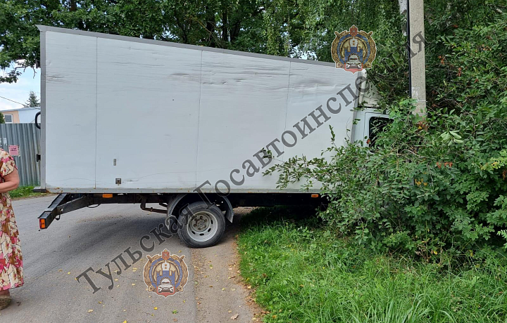 В деревне Ясная Поляна пьяный водитель грузовика врезался в дерево и забор