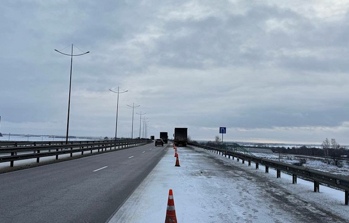 ﻿Двухлетняя девочка пострадала в ДТП с «Камазом» на трассе М-4 в Тульской области