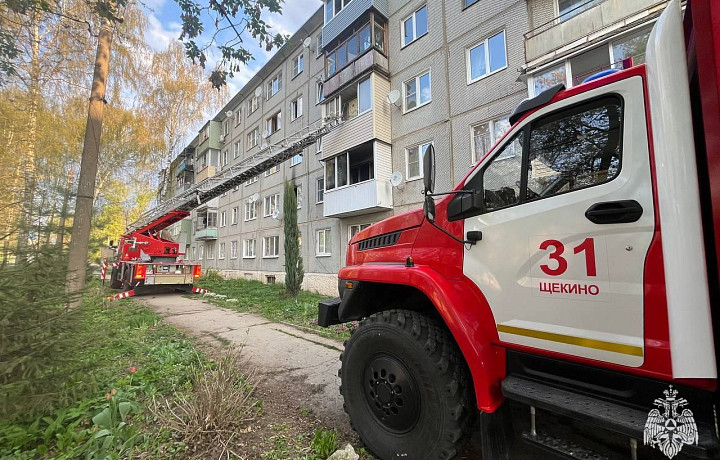 Пожарные в Щекине спасли пятерых человек из горящей квартиры Пожарные в Щекине спасли пятерых человек из горящей квартиры