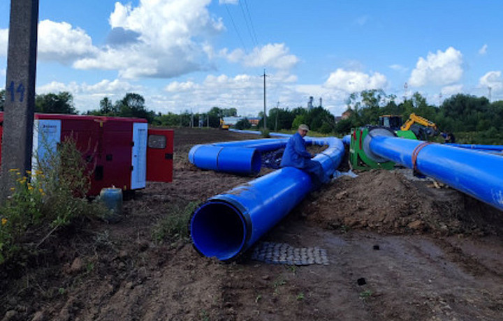 В тульском Заречье продолжают строить участки водоводов Обидимо-Упкинского водозабора