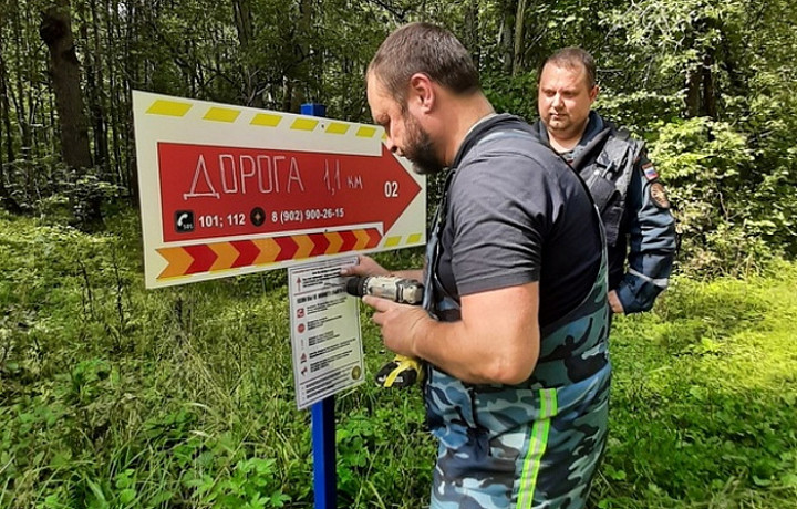 В лесах Тульской области устанавливают указатели для потерявшихся людей