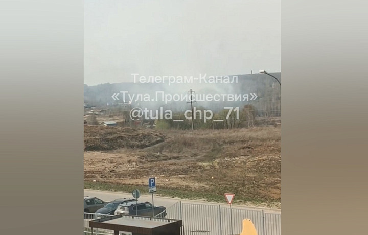 В Туле произошел пожар в поле рядом со школой в Северной Мызе
