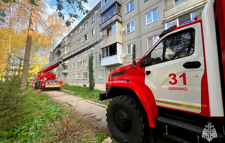 Огнеборцы спасли пять человек на пожаре в жилой пятиэтажке в Щекине Огнеборцы спасли пять человек на пожаре в жилой пятиэтажке в Щекине