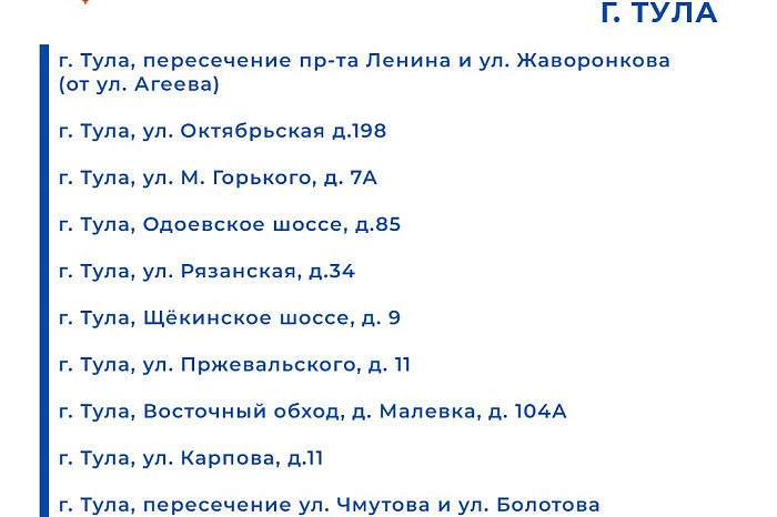 В тульской Госавтоинспекции назвали все точки, где расположены дорожные камеры