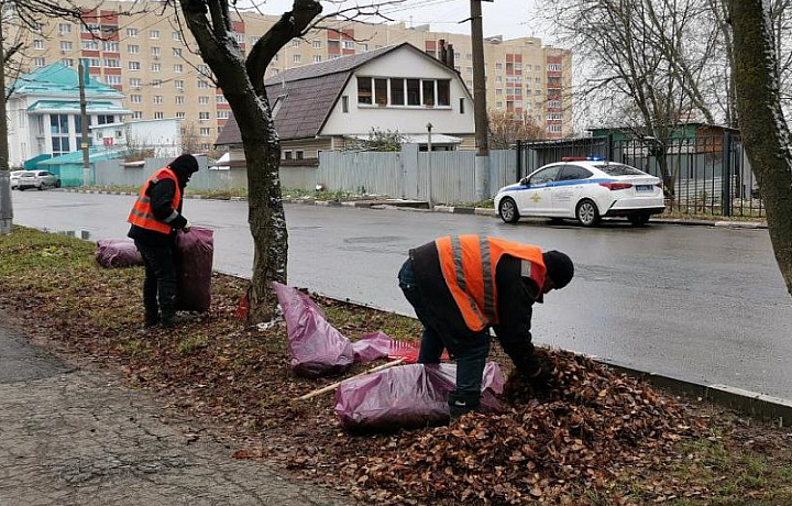 Около 200 кубометров листвы вывезено в Туле за сутки