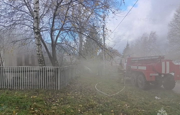 В тульской деревне Иврово произошел пожар в жилом доме