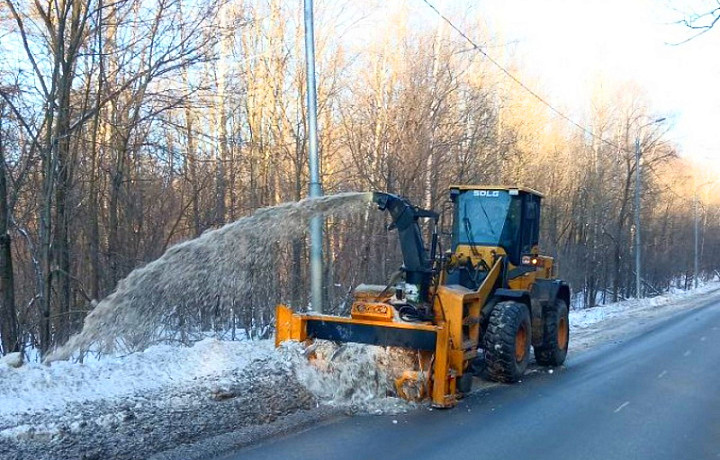 ﻿На выходных с улиц Тулы убрали около 8 800 кубометров снежной массы