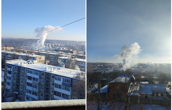 В Новомосковске прорвало трубу отопления