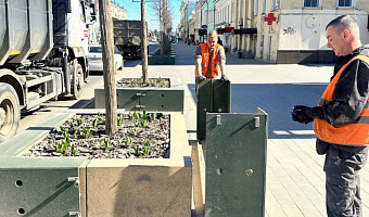 В Туле начали снимать защитные коробы с модулей с липами на проспекте Ленина﻿