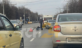 В Туле из-за ДТП с велосипедистом затруднено движение на проспекте Ленина