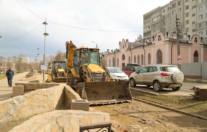 В Туле начался ремонт тротуаров