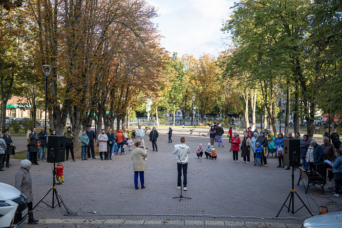 Жители Привокзального района Тулы отметили День города в Болдинском сквере