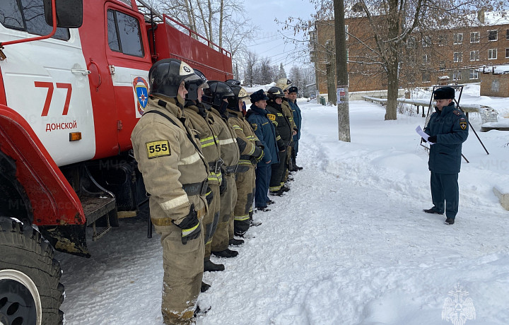 В Кимовской школе искусств спасатели провели пожарные учения